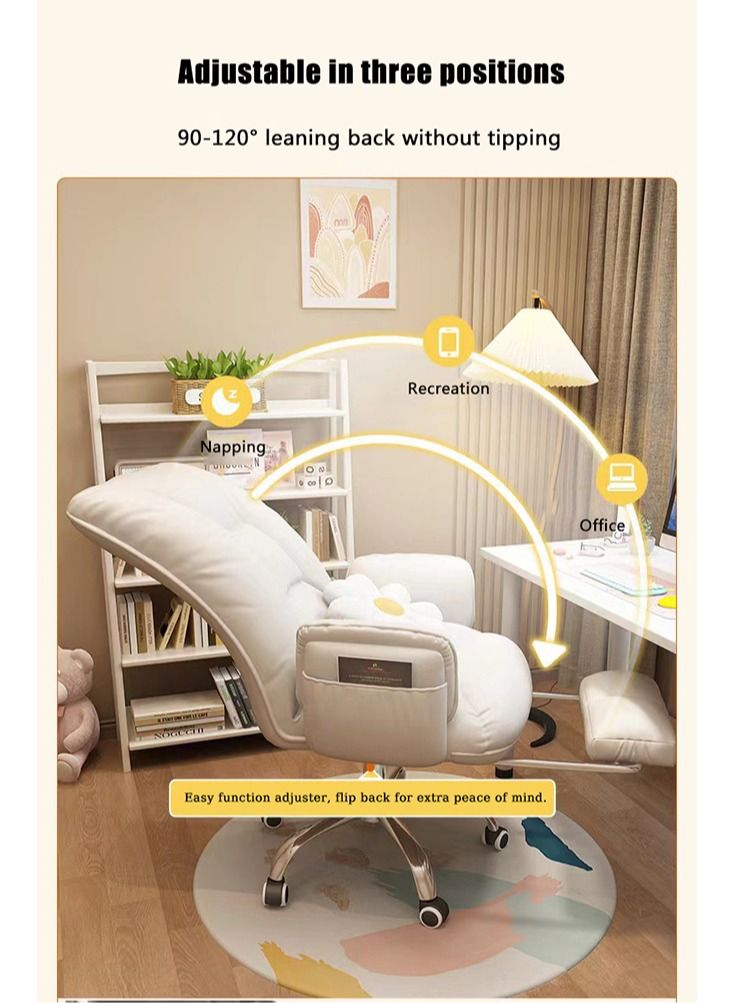 Arabest Office Chair, Sedentary Comfortable Reclinable Computer Chair, Gaming Gaming Chair, Sofa Chair  - Image 3