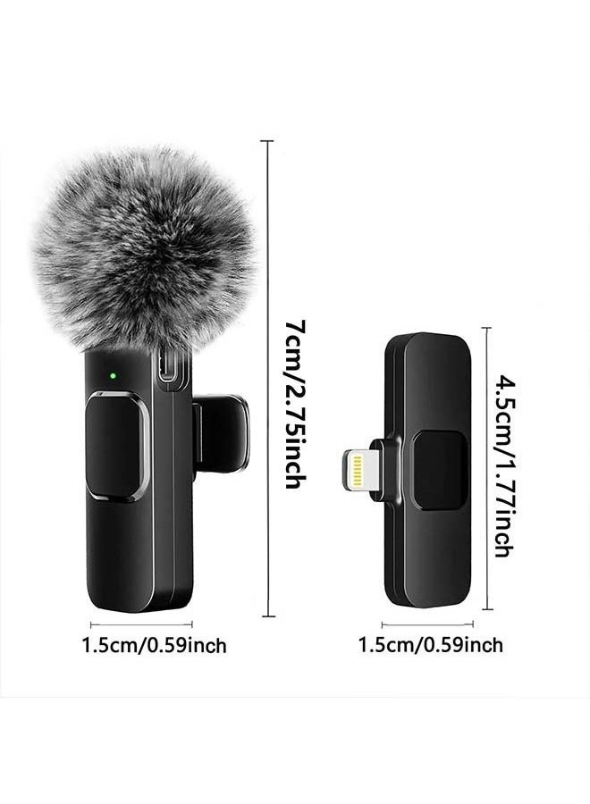 NEW Wireless Lavalier Microphone Audio Video Recording Mini Mic For iPhone Android Laptop Live Gaming Mobile Phone Microphone  - Image 2