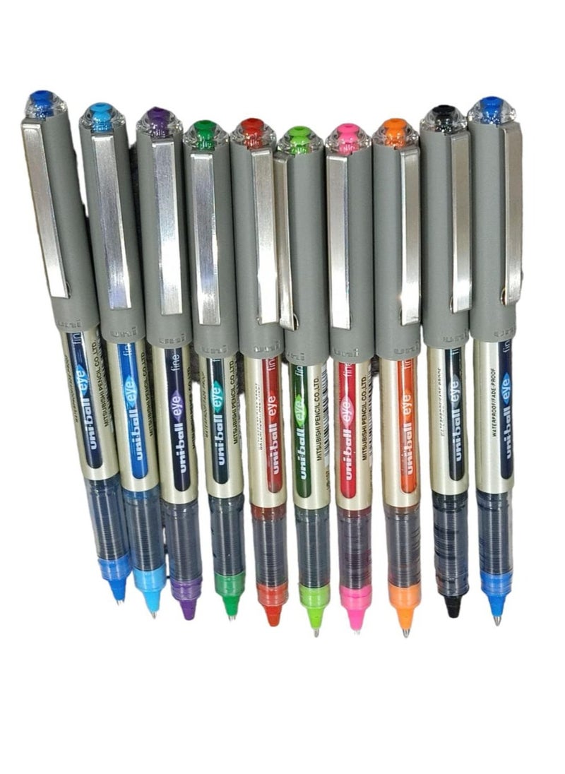 Uniball Uni-Ball Multi-Colour Fountain Pen Set, 10 Pens  - Image 1