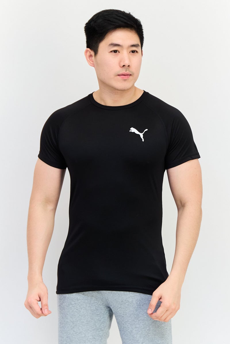 PUMA Men Sportswear Fit Short Sleeves Training T-shirt, Black - Image 1