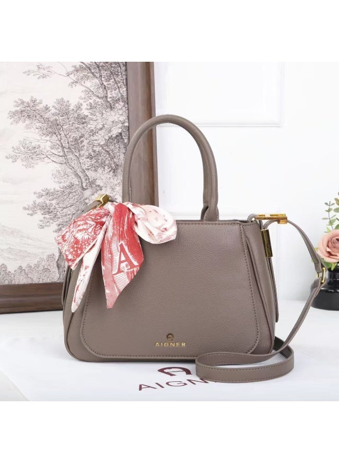 اغنر حقيبة نسائية فاخرة مع وشاح – حقيبة كتف ويد من الجلد الفاخر - Image 2