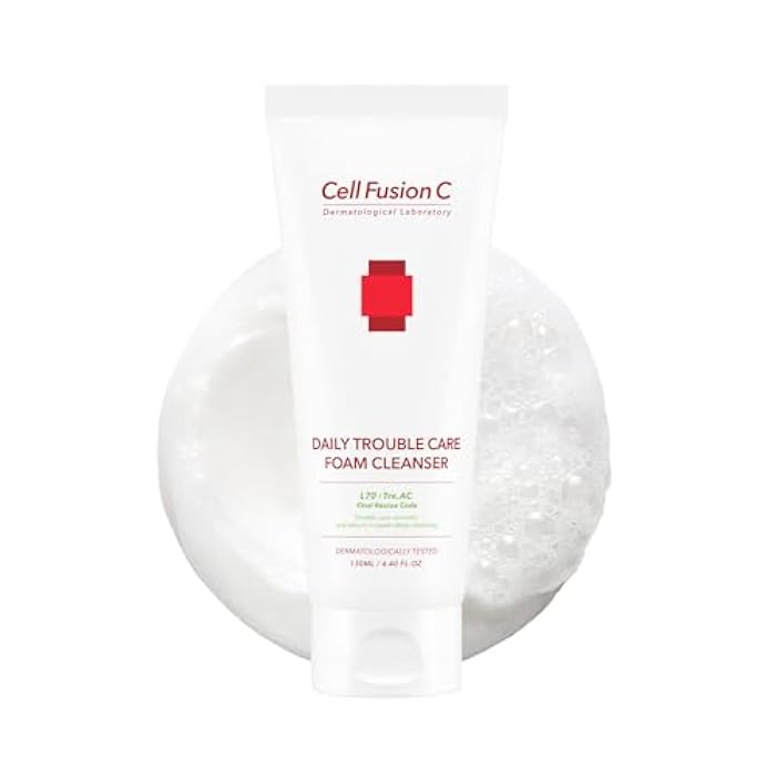 Cell Fusion C Tre.AC Daily Trouble Care Foam Cleanser, Gentle Foaming Cleanser for Acne-Prone Skin, Salicylic Acid to Help Clear Acne, 3.38 fl.oz - Image 1
