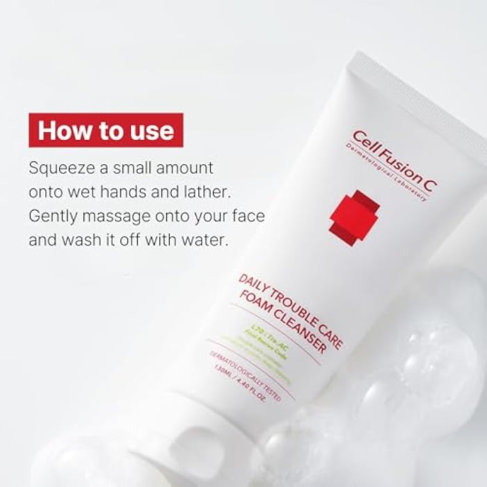 Cell Fusion C Tre.AC Daily Trouble Care Foam Cleanser, Gentle Foaming Cleanser for Acne-Prone Skin, Salicylic Acid to Help Clear Acne, 3.38 fl.oz - Image 5