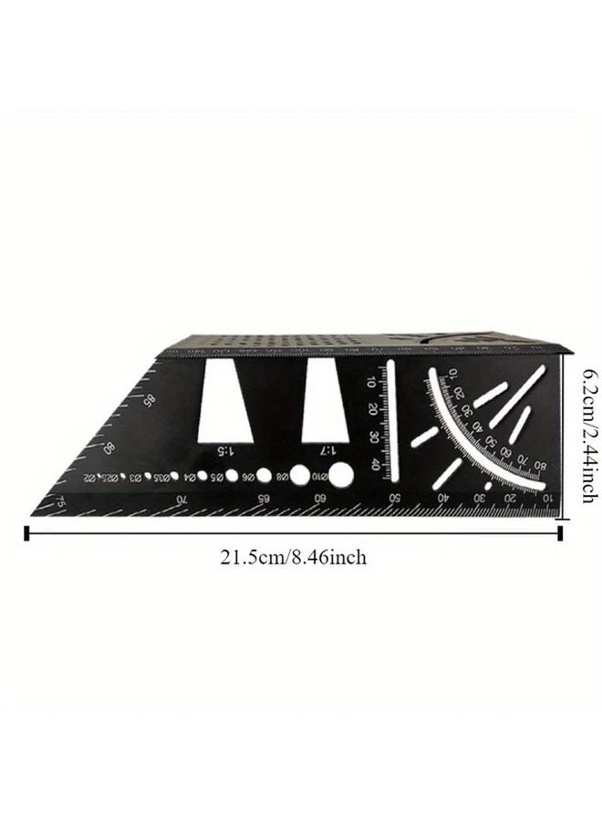 Black Precision Angle Ruler Durable PVC with 45 and 90 Degree Markings for Woodworking Drafting and Measuring - Image 5