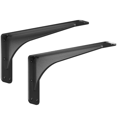 Starby Gladiator Series Solid Heavy Duty Welded 500 Lb Low Profile Granite Countertop Support Shelf Brackets Floating Shelf Discrete Slim 500 LB Capacity (2 Pack) (7" x 15" x 2.5") - Image 1