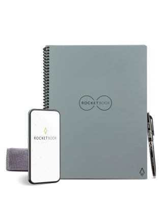 Rocketbook Core Reusable Spiral Notebook, Letter Size 8.5x11, Gray - Lined Pages, App-Connected, Erasable, Durable Cover, Ideal for School, Work, and Creative Projects - pzsku/ZF2A149AF44FB03444BF6Z/45/1749372851/03c3d85a-4bc7-4876-a004-d5e079f3f7ee