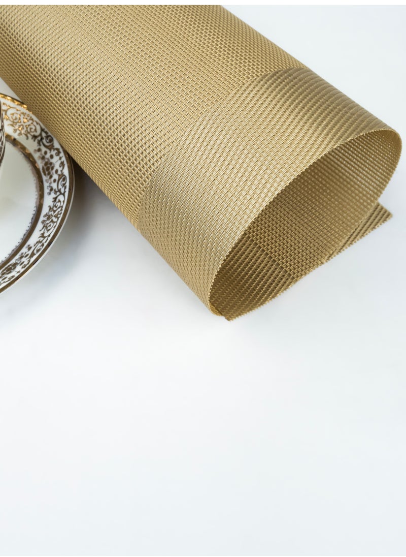 Home Non-Slip Woven Vinyl Insulation Place Mat 30 x 45 cm Heat Resistant Tabletop Placemat Washable Table Mats for Home Restaurants and Party Decoration  - Image 5