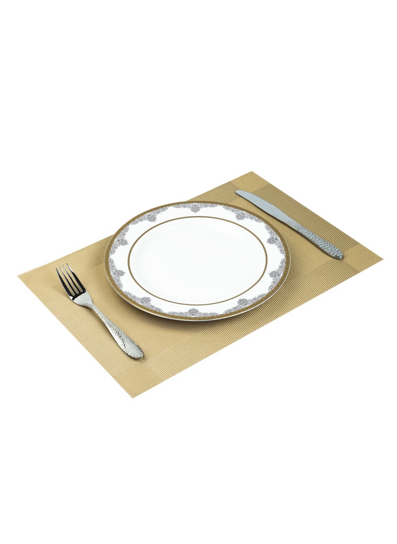 Home Non-Slip Woven Vinyl Insulation Place Mat 30 x 45 cm Heat Resistant Tabletop Placemat Washable Table Mats for Home Restaurants and Party Decoration  - Image 2