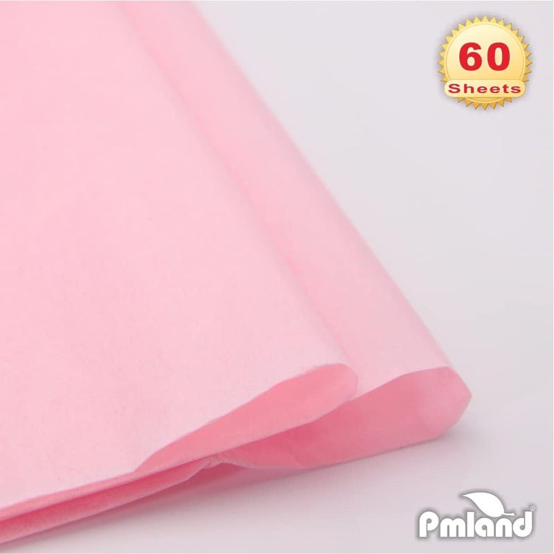 PMLAND Gift Wrapping Tissue Paper - Pink Color - 20 Inches x 26 Inches 60 Sheets - Image 2