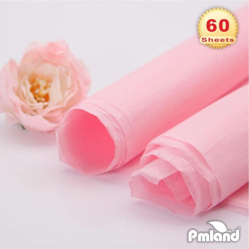 PMLAND Gift Wrapping Tissue Paper - Pink Color - 20 Inches x 26 Inches 60 Sheets - Image 5