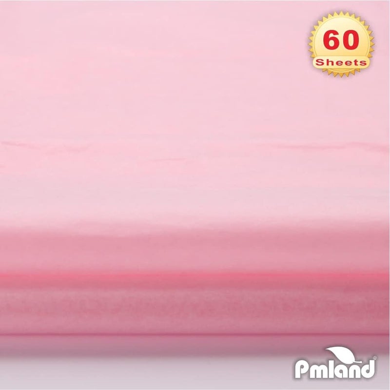 PMLAND Gift Wrapping Tissue Paper - Pink Color - 20 Inches x 26 Inches 60 Sheets - Image 3