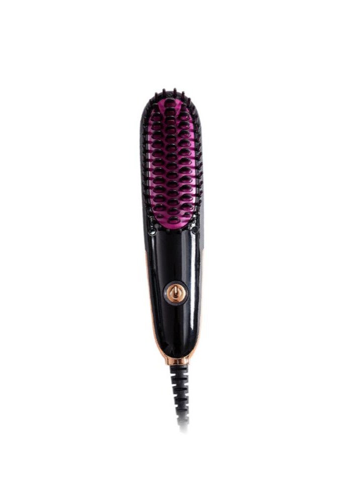 Mini 2 in 1 Hair Straightening Brush Comb with PTC Heating Technology Thermal Beard Comb Brush Electric Hot Straightening Comb - Image 1