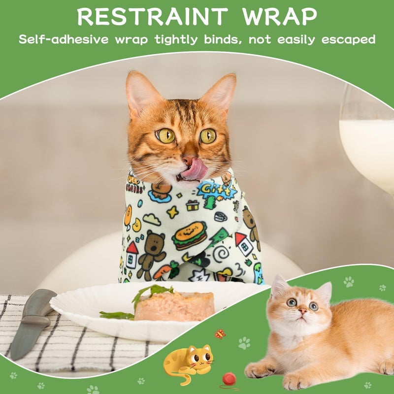 KASTWAVE Longevity optimized build Cat Grooming Wrap, Fabric Cat Restraint Wrap, Self-Adherent, Anti-Bite, Anti-Scratch, Anti-Escape Calming Wrap for Medicine, Nail Clipping- Multifunctional Pet Tool (L) Reinforced edge - Image 3