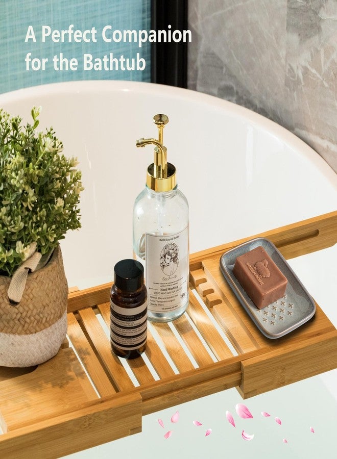 Gomakren Soap Dish, Shower Soap Holder, Ceramic Soap Dishes for Bar Soap Sponge Shampoo, Soap Saver Tray for Bathroom Kitchen Sink Counter, 5.5 Inch, Gray - Image 4