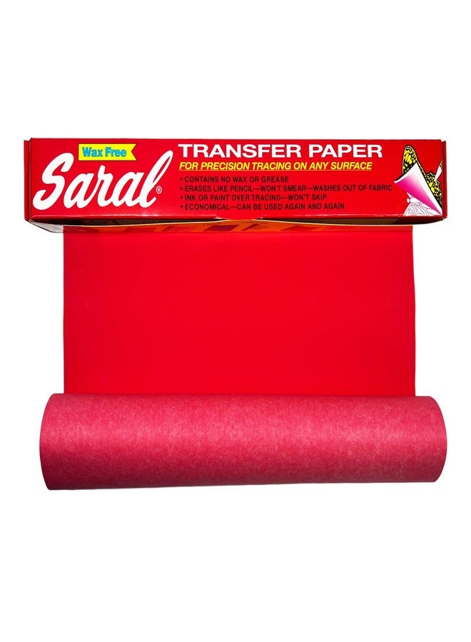 Saral RED SARAL Wax-Free Transfer (Tracing) Paper for Precision Tracing on Any Surface-12 inches x 12 Foot roll - Image 1
