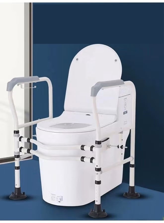 Stander Toilet Support Frame Height Width Adjustable Toilet Handrail No Drilling Required Safety Frames for Toilets, Toilet Stand Up Aid for Seniors, Disabled People and Pregnant Women - Image 2