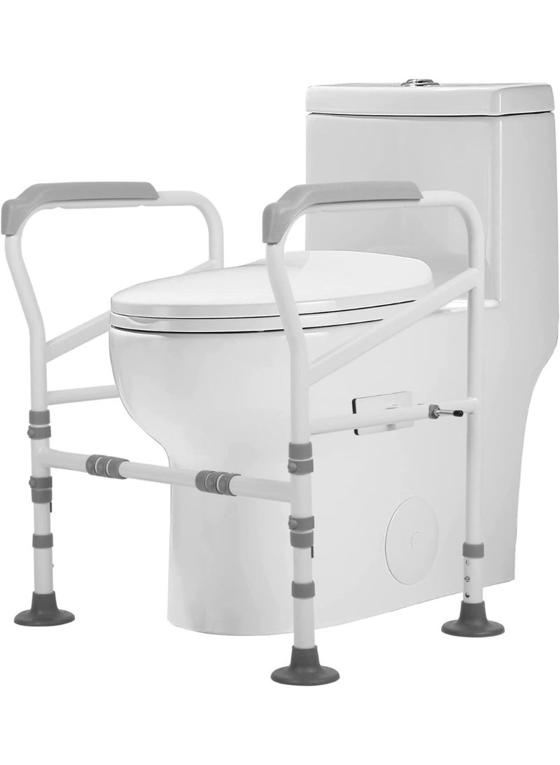 Stander Toilet Support Frame Height Width Adjustable Toilet Handrail No Drilling Required Safety Frames for Toilets, Toilet Stand Up Aid for Seniors, Disabled People and Pregnant Women - Image 3