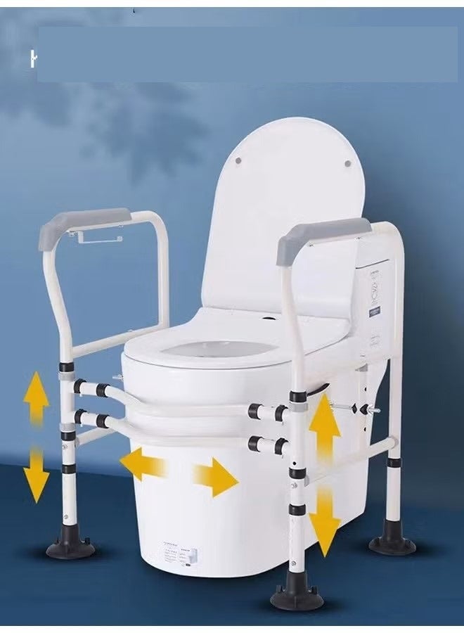 Stander Toilet Support Frame Height Width Adjustable Toilet Handrail No Drilling Required Safety Frames for Toilets, Toilet Stand Up Aid for Seniors, Disabled People and Pregnant Women - Image 1