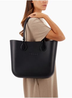O bag O bag classic with Long Tubular Eco Leather Handles in Black  - Image 1