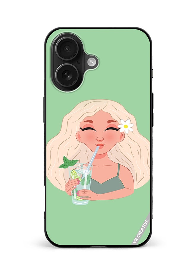 VR CREATIVE Protective Case Cover For Apple iPhone 16 Plus Girl Design Multicolour