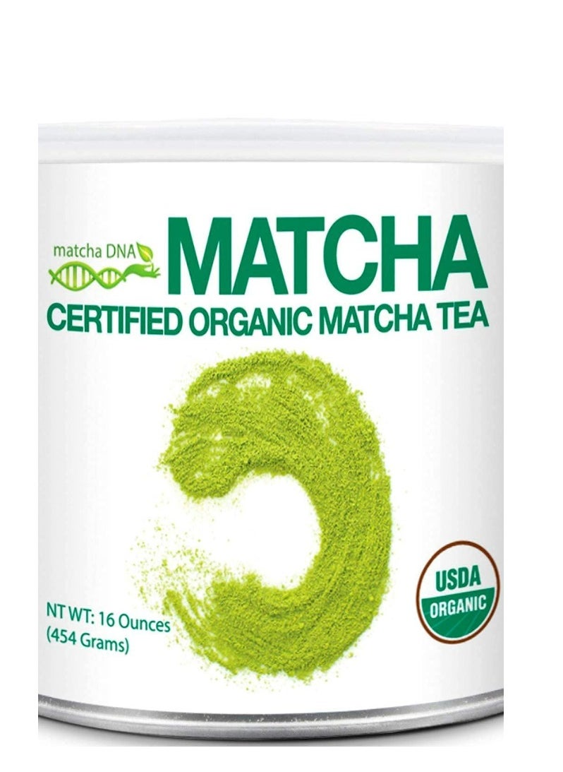 MATCHA MATCHA DNA Certified Organic Matcha Green Tea Powder (16 oz TIN CAN) 