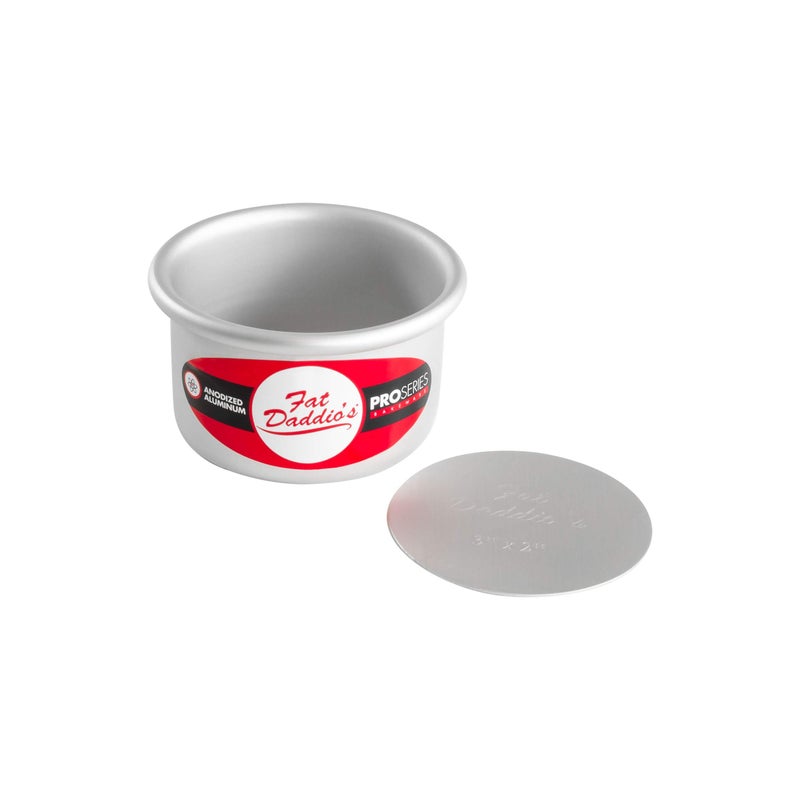 Fat Daddios Anodized Aluminum Round Cheesecake Pan with Removable Bottom 3 Inch by 2 Inch