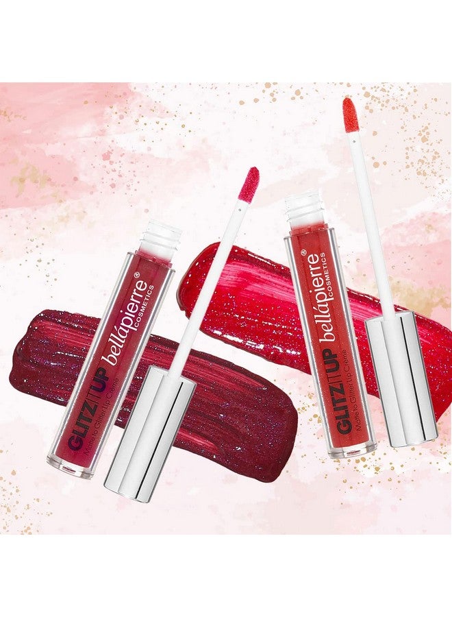 BellaPierre Glitz It Up Liquid Lipstick Set | Richly Pigmented Matte To Shimmer Finish | 100% Natural Formulation | Nontoxic And Paraben Free | Long Lasting Color Lush & Anemone - Image 1