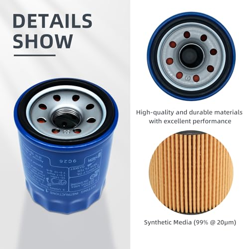 HTYPX 15400-PLM-A02 Engine Oil Filters Compatible with Honda Accord CR-V Civic Acura GX610 GX630 GX660 GX670 GX690 GXV340 GXV390 GXV610 GXV630 GXV660 GXV670 GXV690, Replaces 15400-RTA-003, 15400-PR3-003 - Image 4