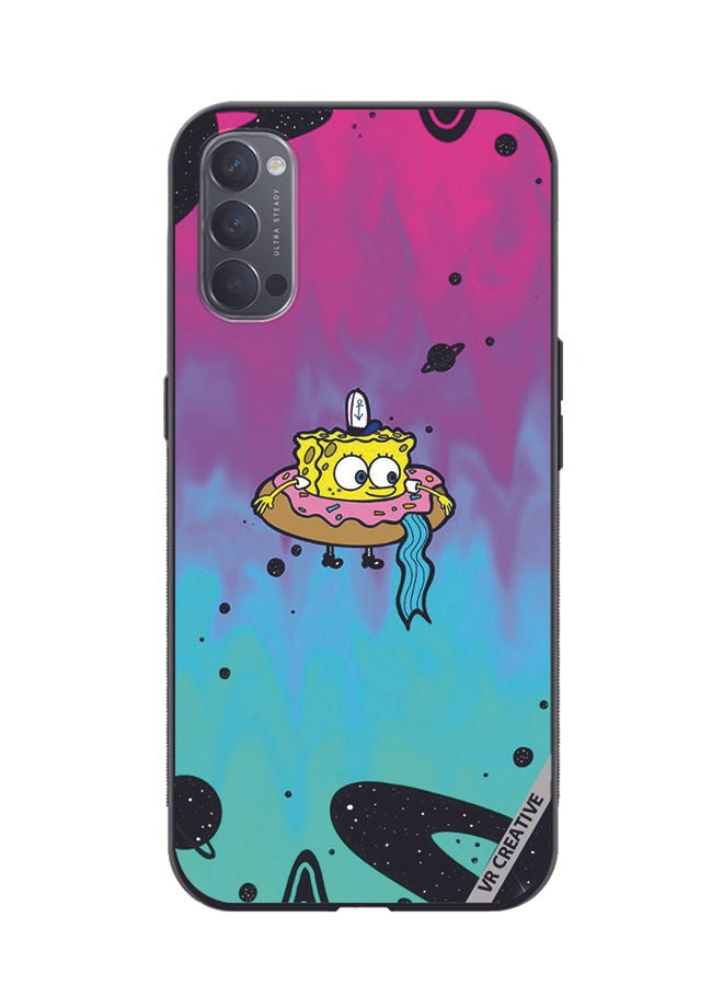 VR CREATIVE Protective Case Cover For Oppo Reno4 Pro 5G Spongebob Design Multicolour - Image 1