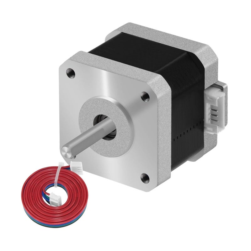 محرك خطوي Nema 17 موديل 17HS4401S 1.5A 4 أسلاك لطابعة ثلاثية الأبعاد ونقاشة CNC (5 قطع) - Image 4