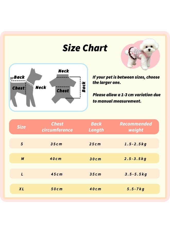 Romantic Pastel Rainbow Striped Party Pet Outfit - Whimsical Soft Pink Princess Dress for Dogs & Cats, Elegant Bow-Knot Summer Breathable Apparel, Anti-Shedding Multi-Colored Skirt, Size XL - Image 2
