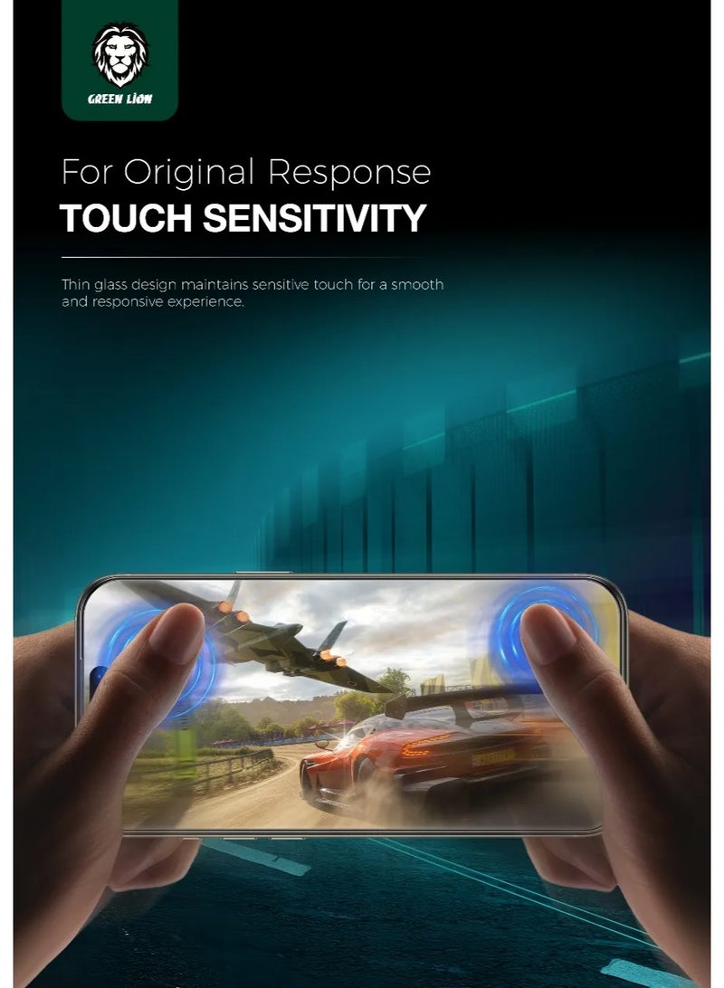 GREEN LION iPhone 17 Screen Protector / 3D Silicone Plus High-Definition Edge Glass/ Anti Scratch Glass for iPhone 17/Anti Fingerprint Screen Protector -Black Edge/Clear - Image 2