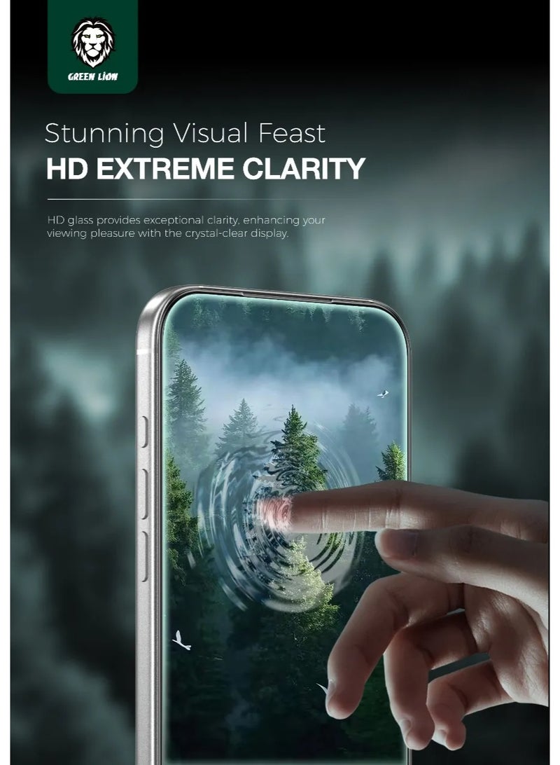 GREEN LION iPhone 17 Screen Protector / 3D Silicone Plus High-Definition Edge Glass/ Anti Scratch Glass for iPhone 17/Anti Fingerprint Screen Protector -Black Edge/Clear - Image 3