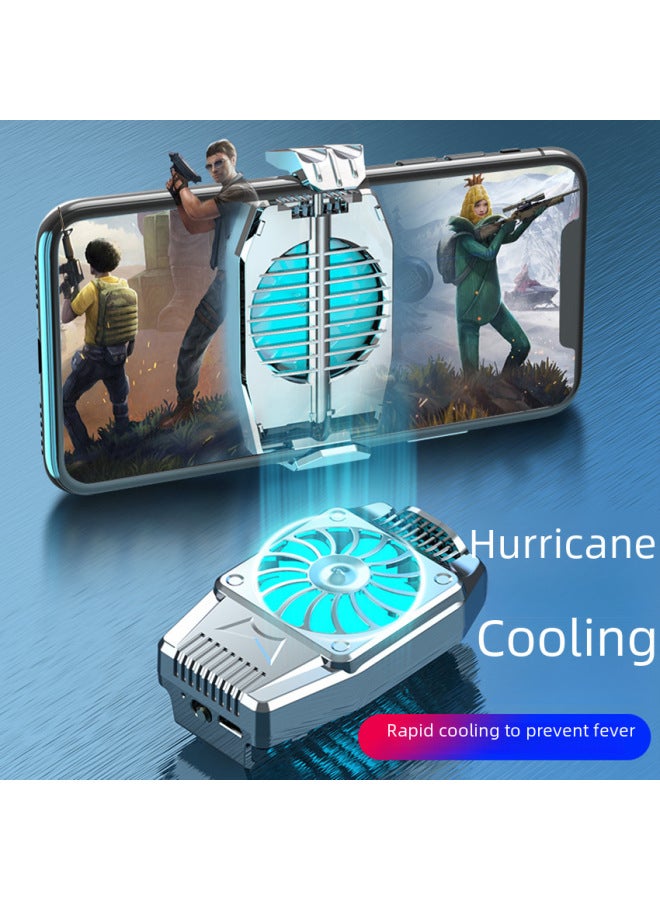 2024 Model Fs01 Dual Fan Air Cooling Charging Mobile Phone Heat Sink Gaming Heat Dissipation Back Clip Wireless Silent-Color:G6 Air-cooled Plug-in Black  - Image 4