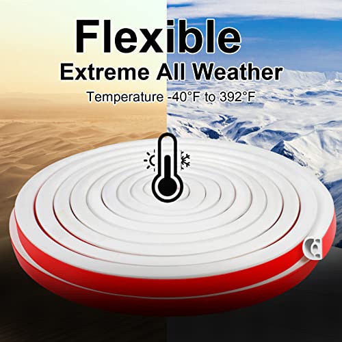 Benory [New Upgrade] 19.7Ft Silicone Door Weather Stripping Door Seal Strip for Doors & Windows, Multi-Layer Soundproof Chamber Design, Self-Adhesive, Seal Large Gaps, Easy to Cut & Install - Image 5