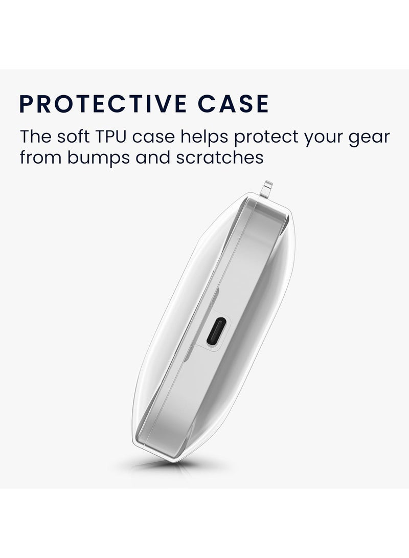 Earphones Case For Xiaomi Redmi Buds 5 - Crystal TPU Clear Silicone Earbuds Case - Transparent  - Image 4