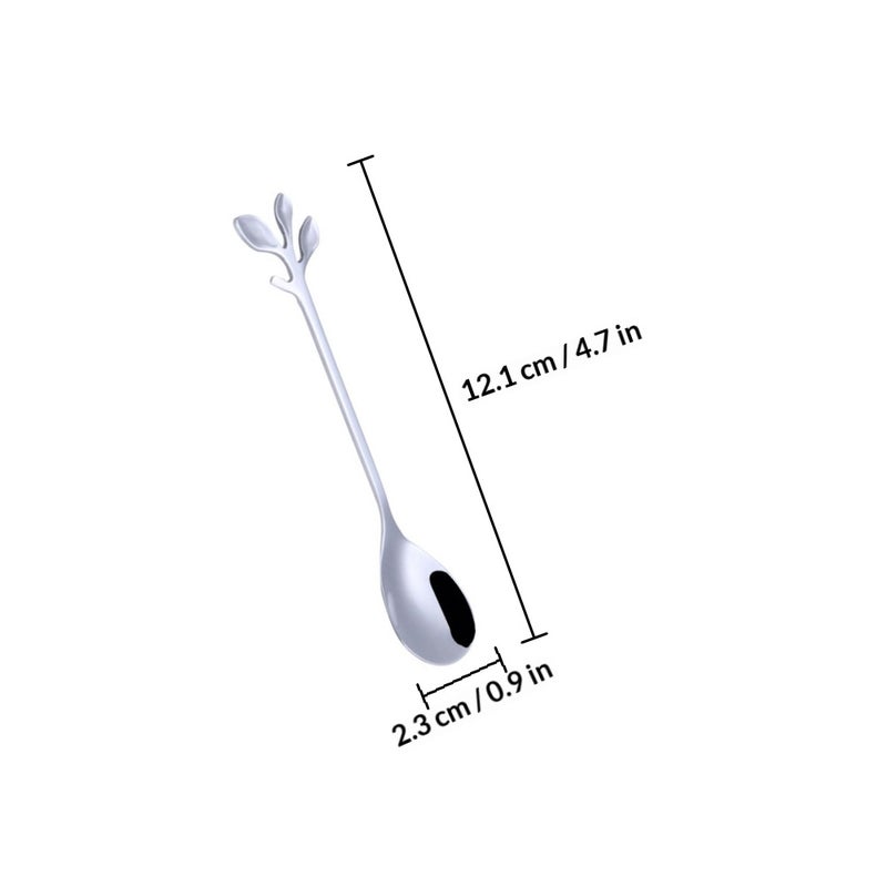 🍳 ملعقة طعام بدرجة غذائية بتشطيب مصقول يشبه المرآة ومقبض على شكل ورقة لراحة الاستخدام - Image 2