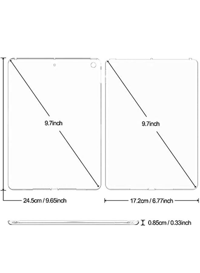 Asgens iPad 9.7" 5th/6th Generation 2017/2018 Case, Transparent Slim Silicon Soft TPU Shock Absorption Tablet Computer Case for Apple New iPad 5/6 9.7 inch Models A1822/A1823/A1893/A1954(2017/2018) - Image 2