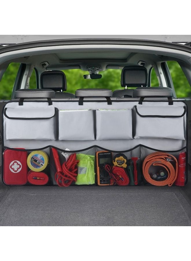 HOMESTAR Car Trunk Organizer, Backseat Hanging Organizer with 8 Large Storage Bag Super Capacity -Trunk Organizer for SUV,Truck,Van -Your Space Saving Expert - Image 1