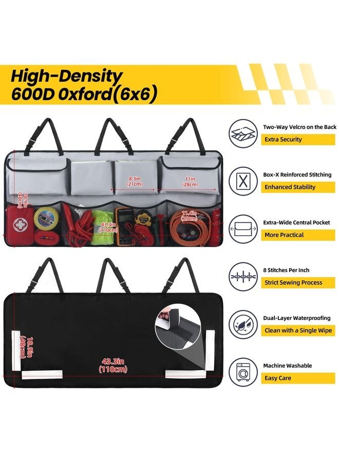 HOMESTAR Car Trunk Organizer, Backseat Hanging Organizer with 8 Large Storage Bag Super Capacity -Trunk Organizer for SUV,Truck,Van -Your Space Saving Expert - Image 3