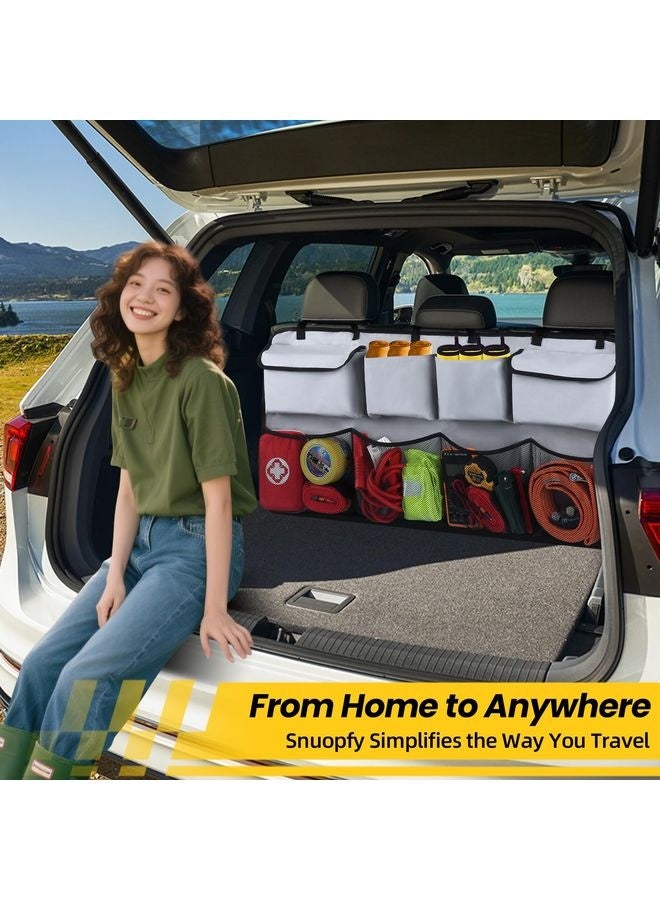 HOMESTAR Car Trunk Organizer, Backseat Hanging Organizer with 8 Large Storage Bag Super Capacity -Trunk Organizer for SUV,Truck,Van -Your Space Saving Expert - Image 5