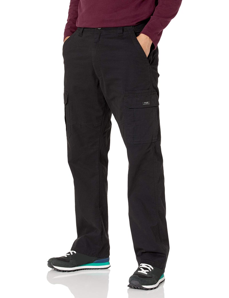 Wrangler Authentics بنطلون كارجو كاجوال مريح للرجال من رانجلر، أسود، 38W x 30L أمريكي - Image 1