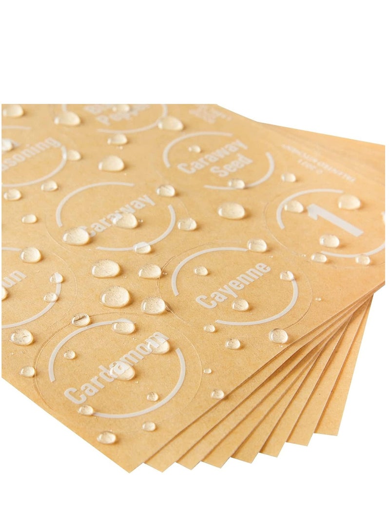 144 Spice Labels Stickers, Pantry Labels, Clear Spice Jar Labels Preprinted for Spice Jar Lids - Image 4