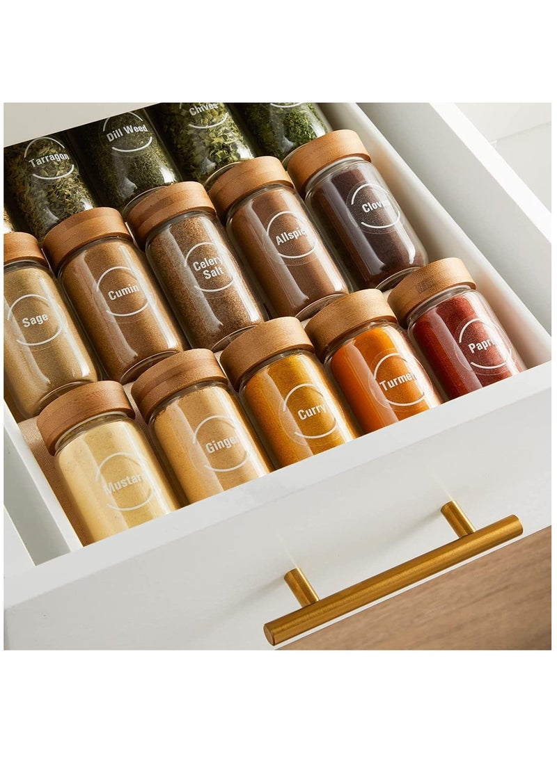 144 Spice Labels Stickers, Pantry Labels, Clear Spice Jar Labels Preprinted for Spice Jar Lids - Image 2