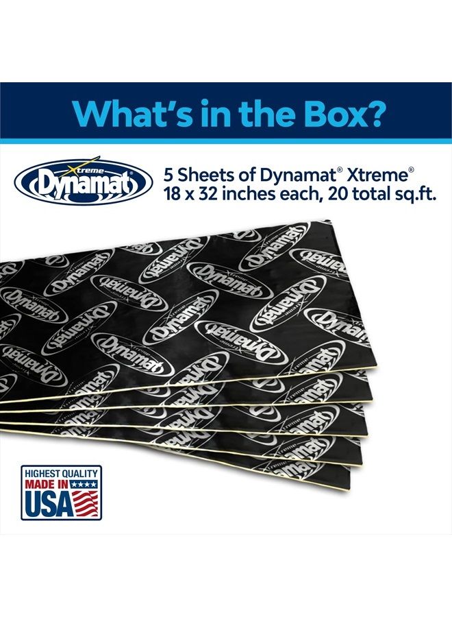 Dynamat 19405 18" x 32" x 0.067" Thick Self-Adhesive Sound Deadener with Xtreme Trunk Kit, (Set of 5) - Image 5