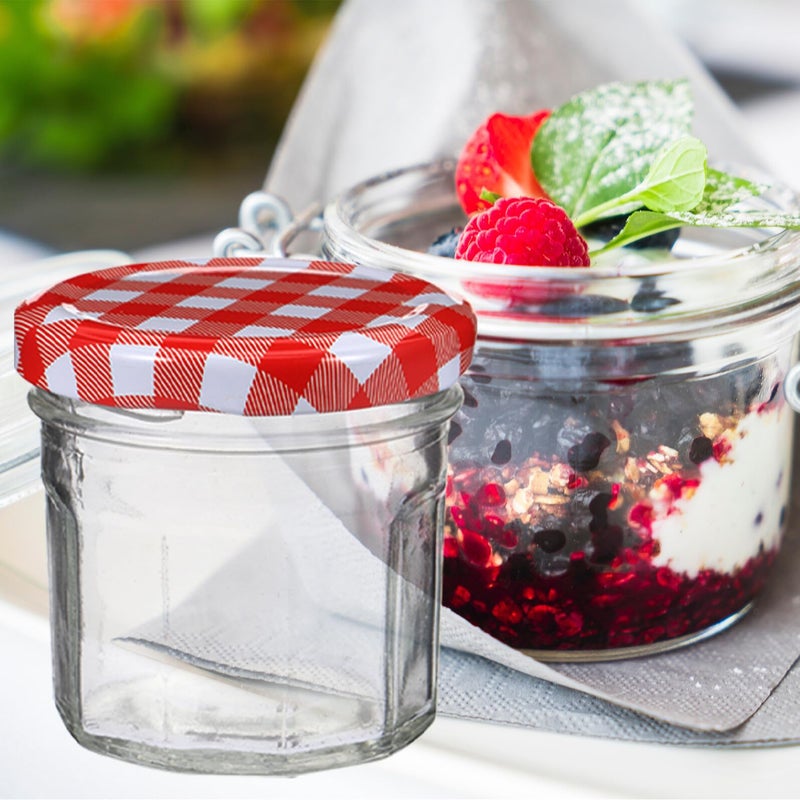 12Pcs Glass Jam Jars with Airtight Lids for Honey Pickles Sugar and Dry Food Storage - Image 4