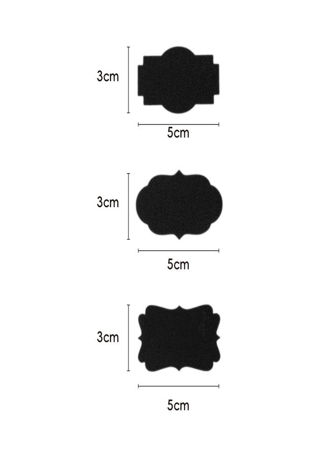 Septe 300Pcs 3 Styles Label Stickers for Jars, Self-Adhesive Labels for Jars, Bottles, Food,Present(Black) - Image 2