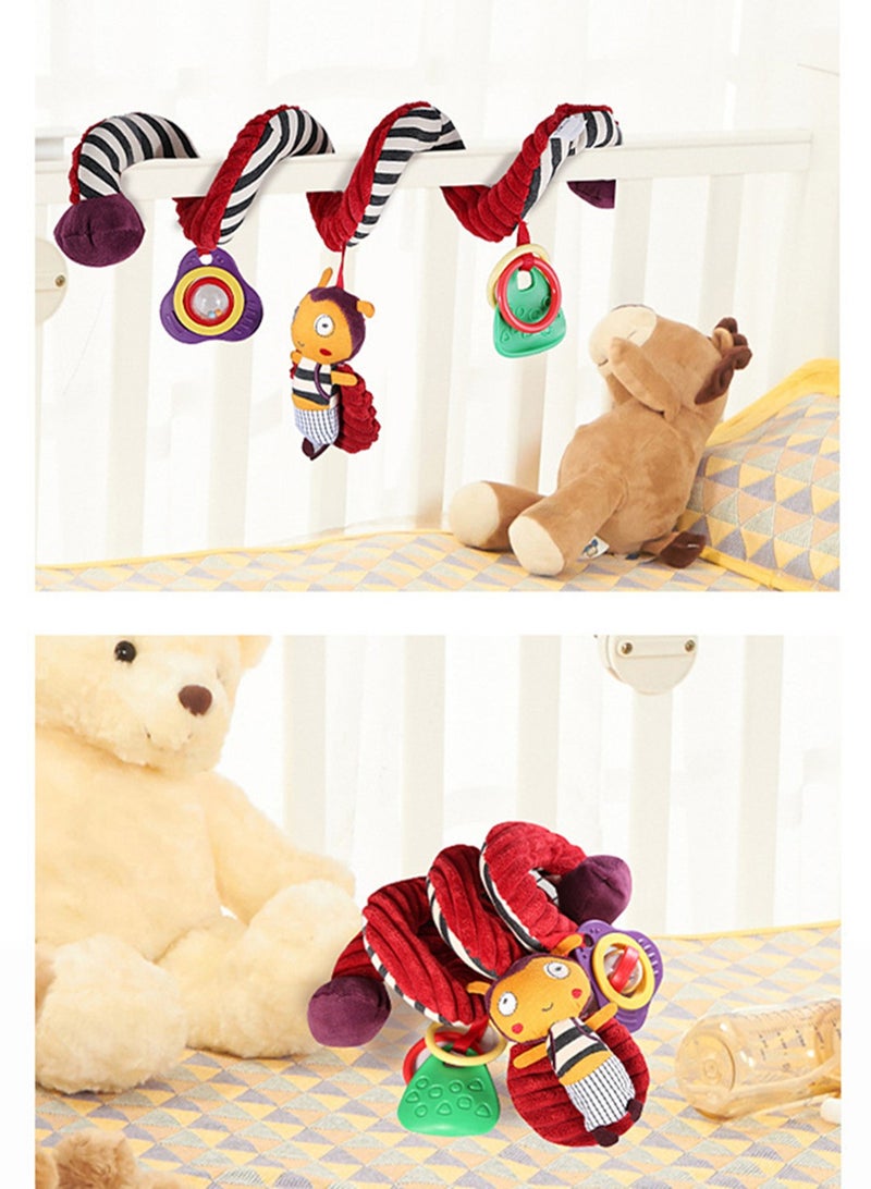 Baby Spiral Activity Stroller Car Seat Cot Babyplay Travel Toy (Bee) - Image 2