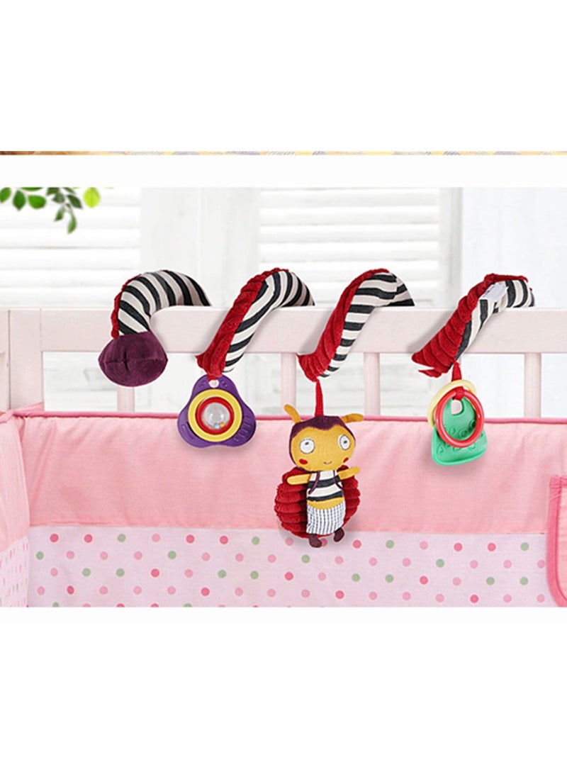 Baby Spiral Activity Stroller Car Seat Cot Babyplay Travel Toy (Bee) - Image 3