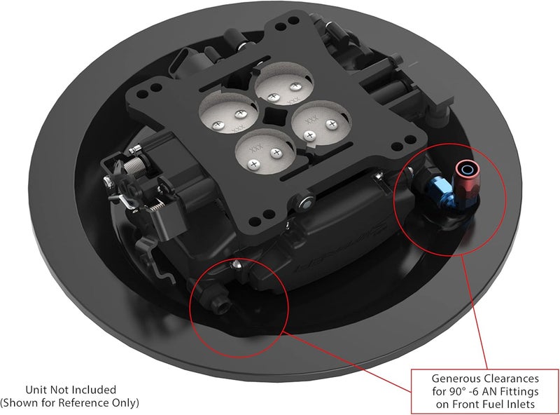 HOLLEY Sniper EFI 120-511 Air Cleaner Drop Base - Black - Image 3